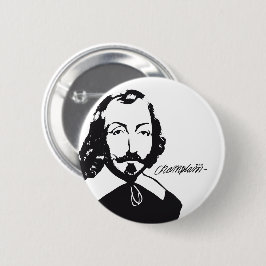 Bóton Redondo 5.08cm Samuel de Champlain Hipster Québec Français