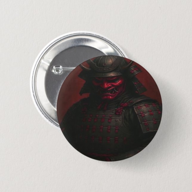 Bóton Redondo 5.08cm Samurai Button (Frente & Verso)