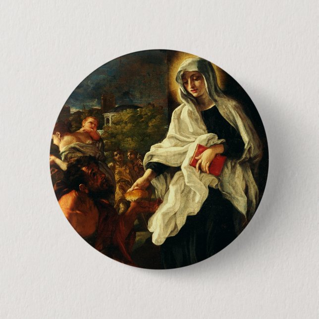 Bóton Redondo 5.08cm Santa Francisca de Roma (Frente)