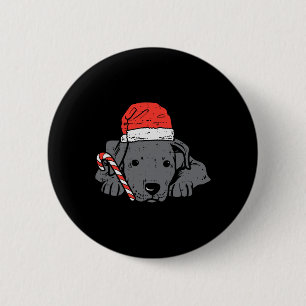 Bóton Redondo 5.08cm Santa hat pitbull pit dog natal, Natal, mulheres c