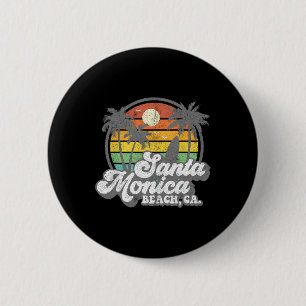 Bóton Redondo 5.08cm Santa Mônica Vintage Praia Califórnia Surf Surfism