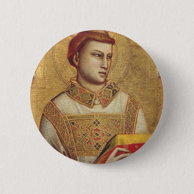 Bóton Redondo 5.08cm Santo Estêvão por Giotto (Frente)