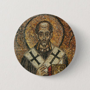 Bóton Redondo 5.08cm Santo John Chrysostom arcebispo de Constantinopla