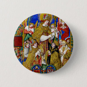 Bóton Redondo 5.08cm Santo Stanislaus Bishop e Martyr