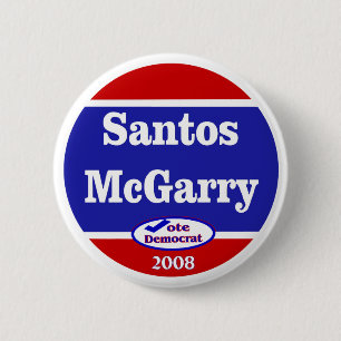 Bóton Redondo 5.08cm Santos McGarry em 2008