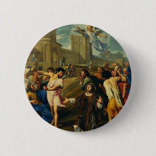 Bóton Redondo 5.08cm São Estêvão o Protomártir Iconografia da Arte
