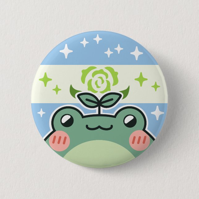 Bóton Redondo 5.08cm Sapo de Sinalizador do Orgulho LGBT Achillean (Frente)