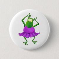 Sapo roxo da dança do tutu da bailarina