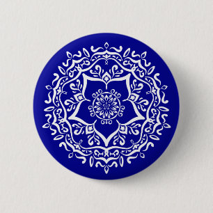 Bóton Redondo 5.08cm Sapphire Mandala