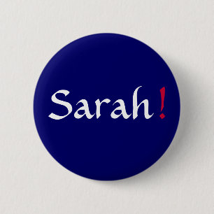 Bóton Redondo 5.08cm Sarah! Botão político