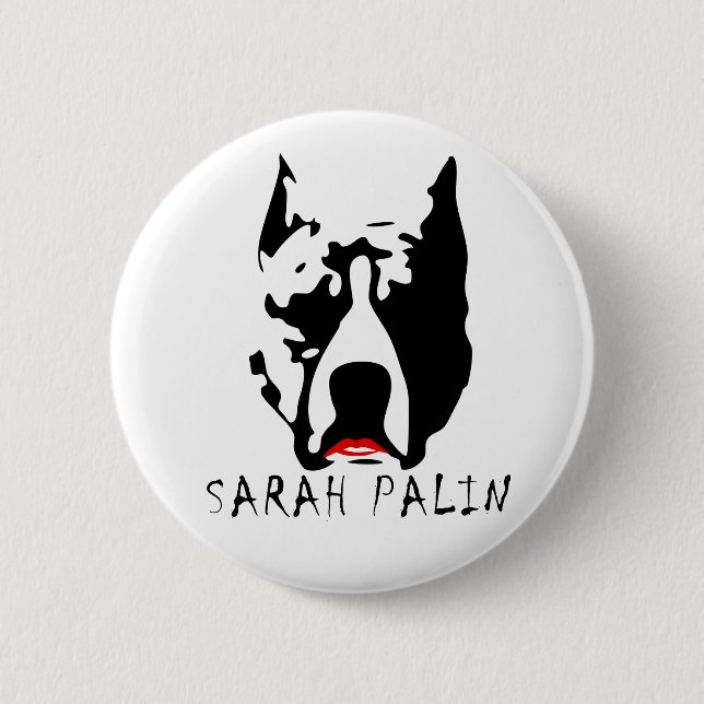 Bóton Redondo 5.08cm Sarah Palin (Frente)