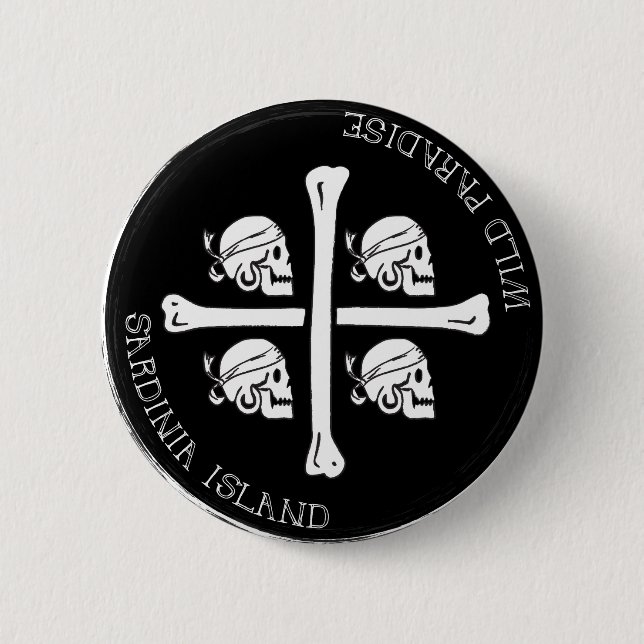 Bóton Redondo 5.08cm Sardinia, paraíso selvagem - pino (Frente)