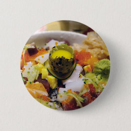 Bóton Redondo 5.08cm Sashimi Salmon Tuna Fish Caviar Japonês