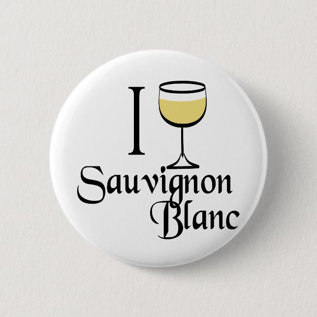 Bóton Redondo 5.08cm Sauvignon Blanc Wine Lover Gifts (Frente)