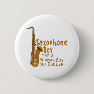 Bóton Redondo 5.08cm Saxofone é como um garoto normal, mas mais legal