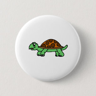 Bóton Redondo 5.08cm Schildkröte Lustig