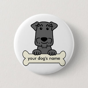 Bóton Redondo 5.08cm Schnauzer diminuto personalizado