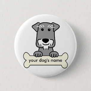 Bóton Redondo 5.08cm Schnauzer diminuto personalizado