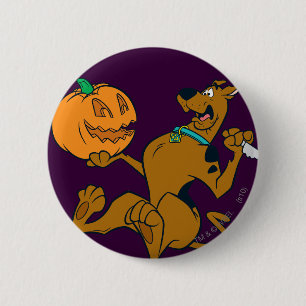 Bóton Redondo 5.08cm Scooby-Doo que cinzela a abóbora