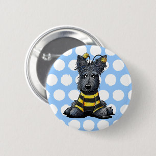 Bóton Redondo 5.08cm Scottie Dog Bee