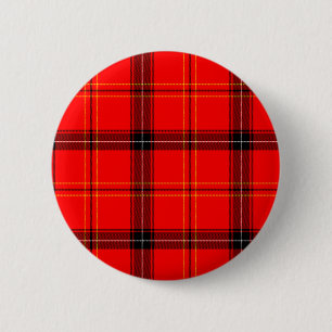 Bóton Redondo 5.08cm Scottish Red Tartan