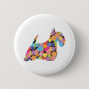 Bóton Redondo 5.08cm Scottish Terrier