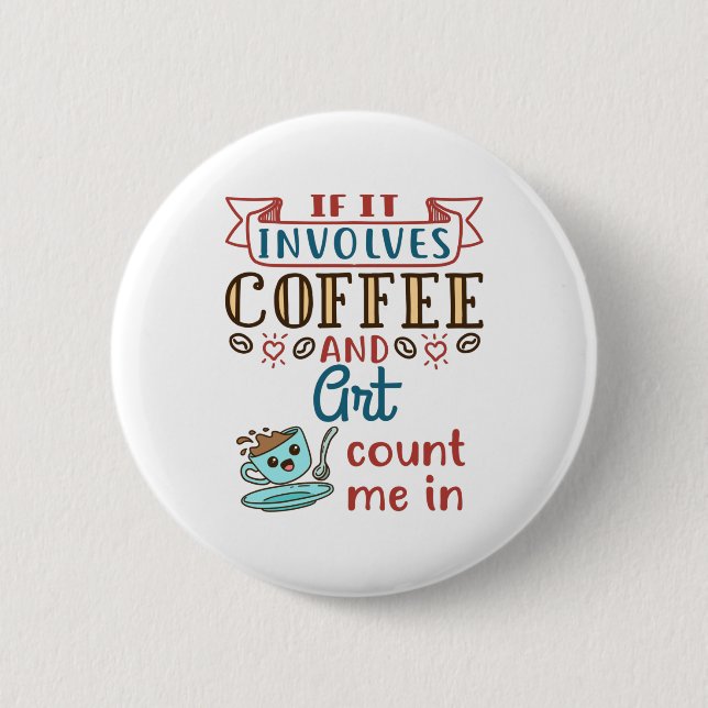 Bóton Redondo 5.08cm Se Envolve Café e Arte Conte-Me (Frente)