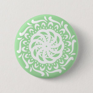 Bóton Redondo 5.08cm Seafoam Mandala