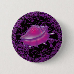 Bóton Redondo 5.08cm Seashell Purple