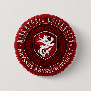 Bóton Redondo 5.08cm Selo da universidade de Miskatonic grande - botão
