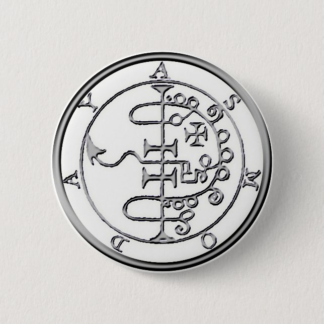 Bóton Redondo 5.08cm Selo de Asmoday Asmodeus (Frente)