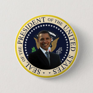 Bóton Redondo 5.08cm Selo presidencial de Obama