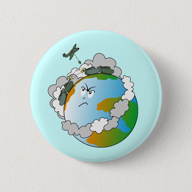 Bóton Redondo 5.08cm Sem guerra! (Frente)