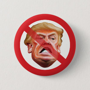 Bóton Redondo 5.08cm Sem Trump - Anti Trump Sem Símbolo Linha Diagonal