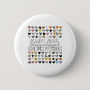 Bóton Redondo 5.08cm Sempre Único Totalmente Inteligente, às vezes, mis