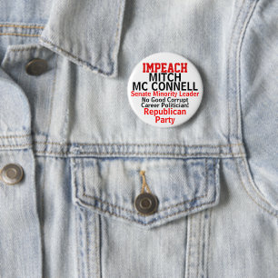 Bóton Redondo 5.08cm Senado Mc Connell Republicano EDITAR Nome Detalhes