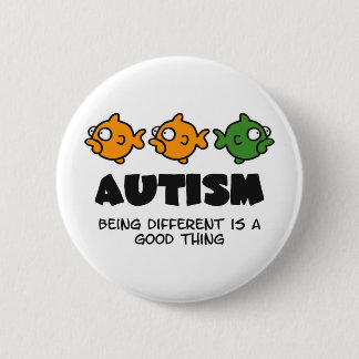 Bóton Redondo 5.08cm Sendo diferente - design do autismo