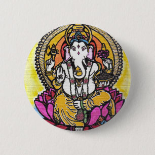 Bóton Redondo 5.08cm Senhor Ganesha