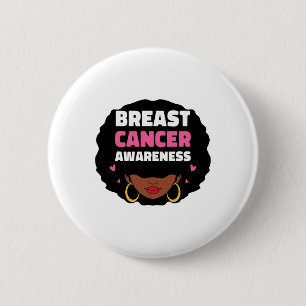 Bóton Redondo 5.08cm Sensibilização do Cancer Mulheres Afro-Americanas