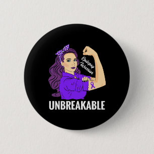 Bóton Redondo 5.08cm Sensibilização Epilepsia Guerreiro de Fita Roxo Ep