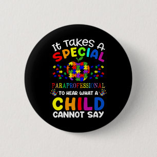 Bóton Redondo 5.08cm Sensibilização Especial do Autismo Paraprofissiona