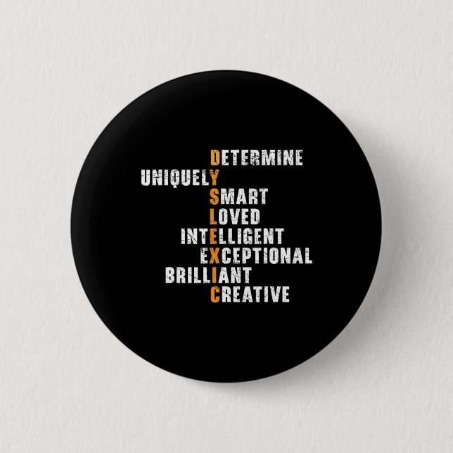 Bóton Redondo 5.08cm Sensibilização para a Leitura de Perturbações e De (Frente)