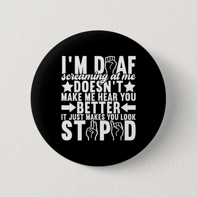 Bóton Redondo 5.08cm Sensibilização para a linguagem gestual 11 (Frente)