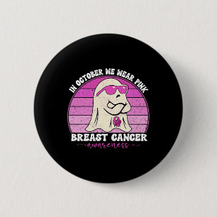 Bóton Redondo 5.08cm Sensibilização para o Cancer da Mama de Groovy Ves