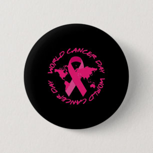 Bóton Redondo 5.08cm Sensibilização para o Dia Mundial do Cancer