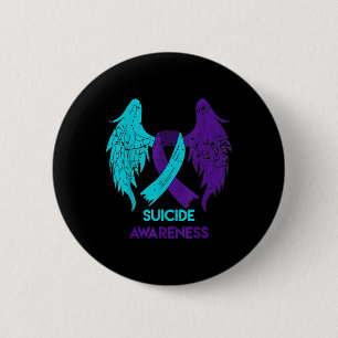 Bóton Redondo 5.08cm Sensibilização Suicida Alas De Camisa E Teto De Fi