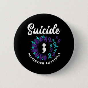 Bóton Redondo 5.08cm Sensibilização Suicida Apoio à Prevenção do Suicíd
