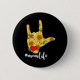 Bóton Redondo 5.08cm Sensibilização surda Linguagem de Sinais ASL Giras