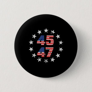 Bóton Redondo 5.08cm Sentindo Excelente novamente Trump 2024 American F