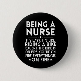 Bóton Redondo 5.08cm Ser enfermeira É fácil É como andar de bicicleta